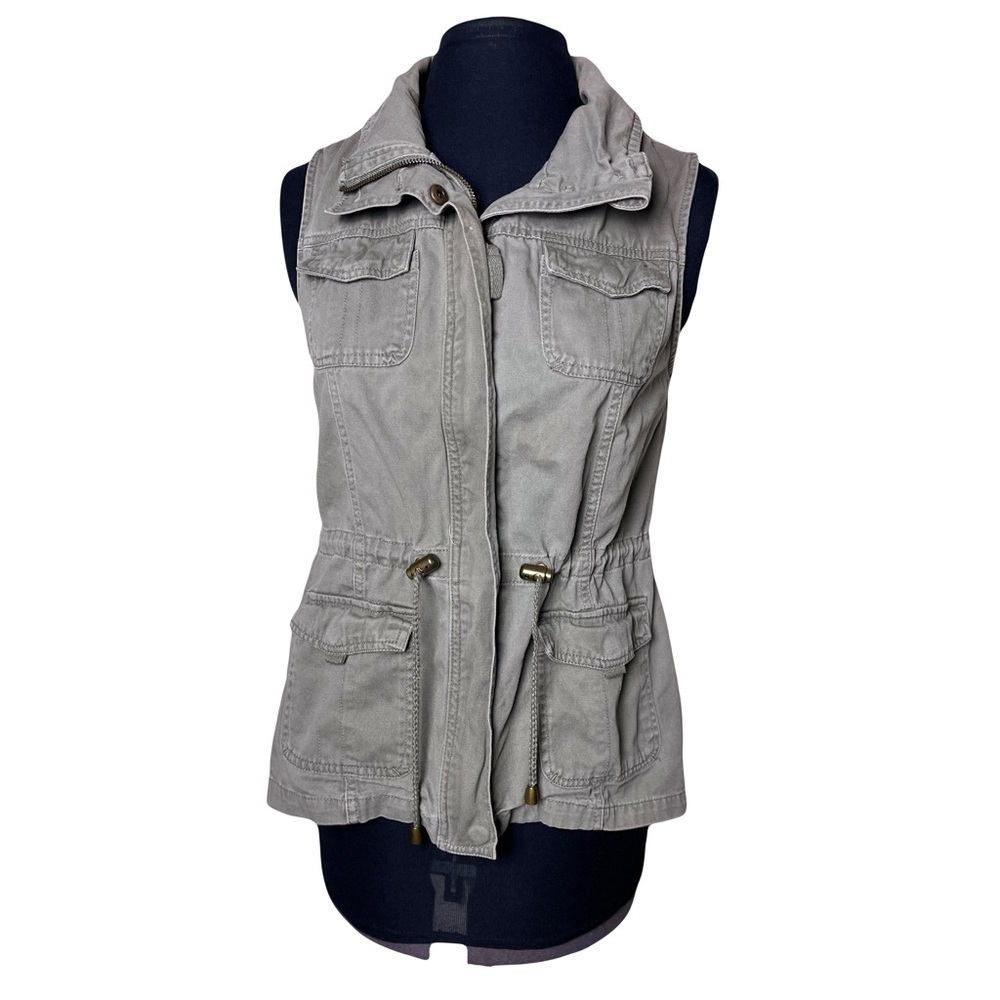 Ashley by 26 International | Army Green Utility Vest, Size Small